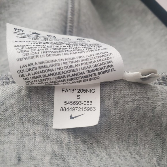 Nike Tech Cape Hoodie Sweatshirt Womens Size Small Gray Full Zip Up 545693-063 - Picture 6 of 10